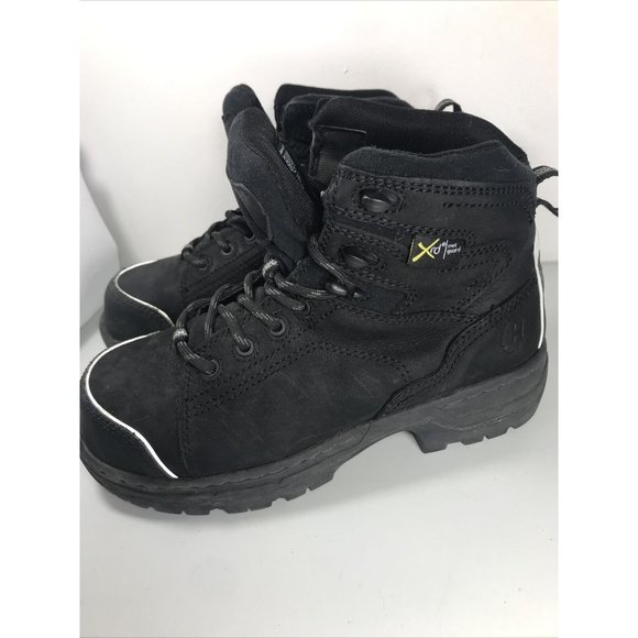 Men's Black FOOTRESTS XT METATARSAL GUARD NANO TOE 6" WORK BOOT US 5 M Shoes - Picture 5 of 12